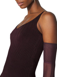 DARK BURGUNDY // burgundy sculpting knit dress