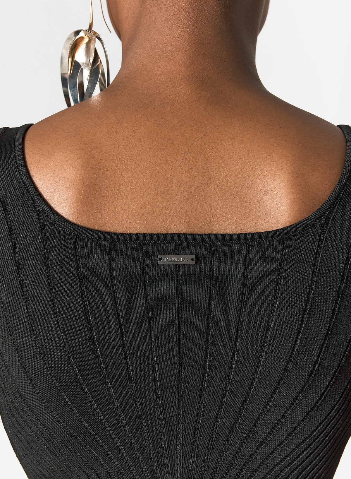 BLACK // black sculpting knit tank top