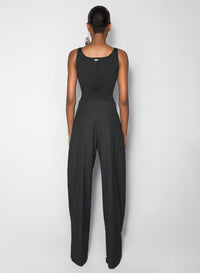 BLACK // black sculpting knit tank top
