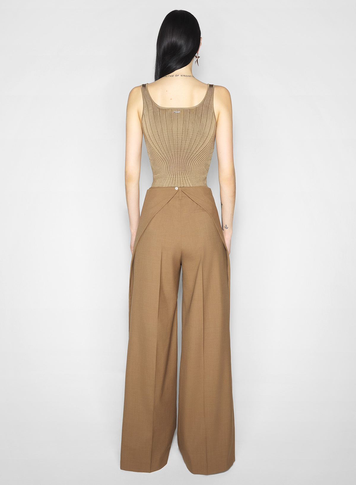 Débardeur en maille sculptante - Dark Beige