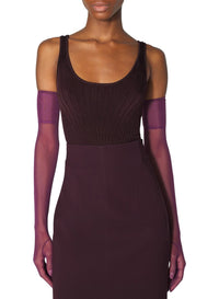 DARK BURGUNDY // burgundy sculpting knit tank top