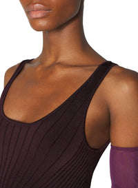 DARK BURGUNDY // burgundy sculpting knit tank top