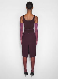 DARK BURGUNDY // burgundy sculpting knit tank top
