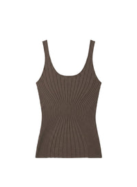 MOCHA // brown sculpting knit tank top
