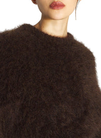 CHOCOLATE // brown mohair sweater