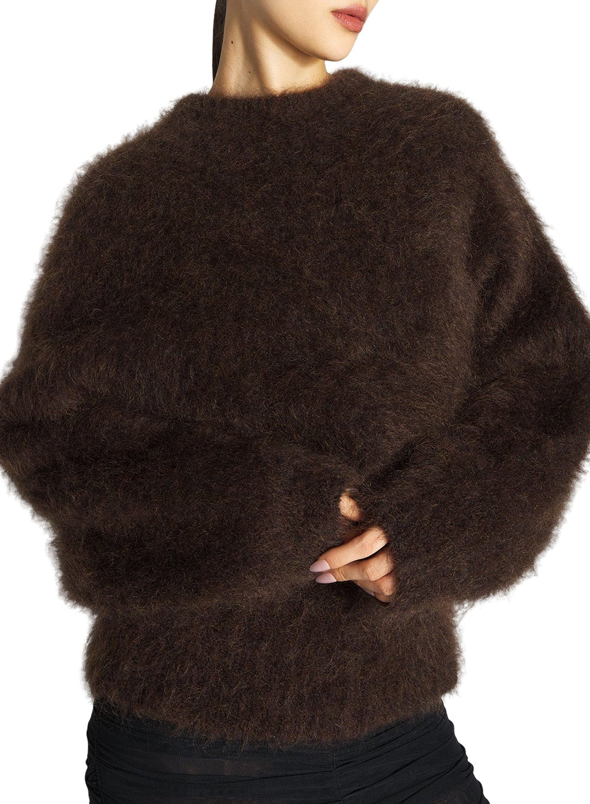 CHOCOLATE // brown mohair sweater