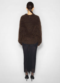 CHOCOLATE // brown mohair sweater