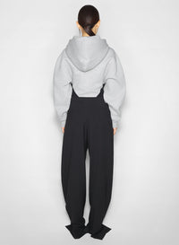 Body à capuche en polaire - Grey Melange & Black