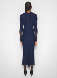 INK // navy ruched bodysuit