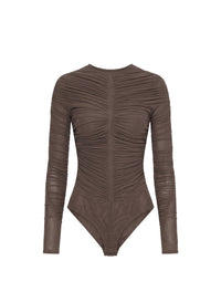 MOCHA // brown mesh bodysuit