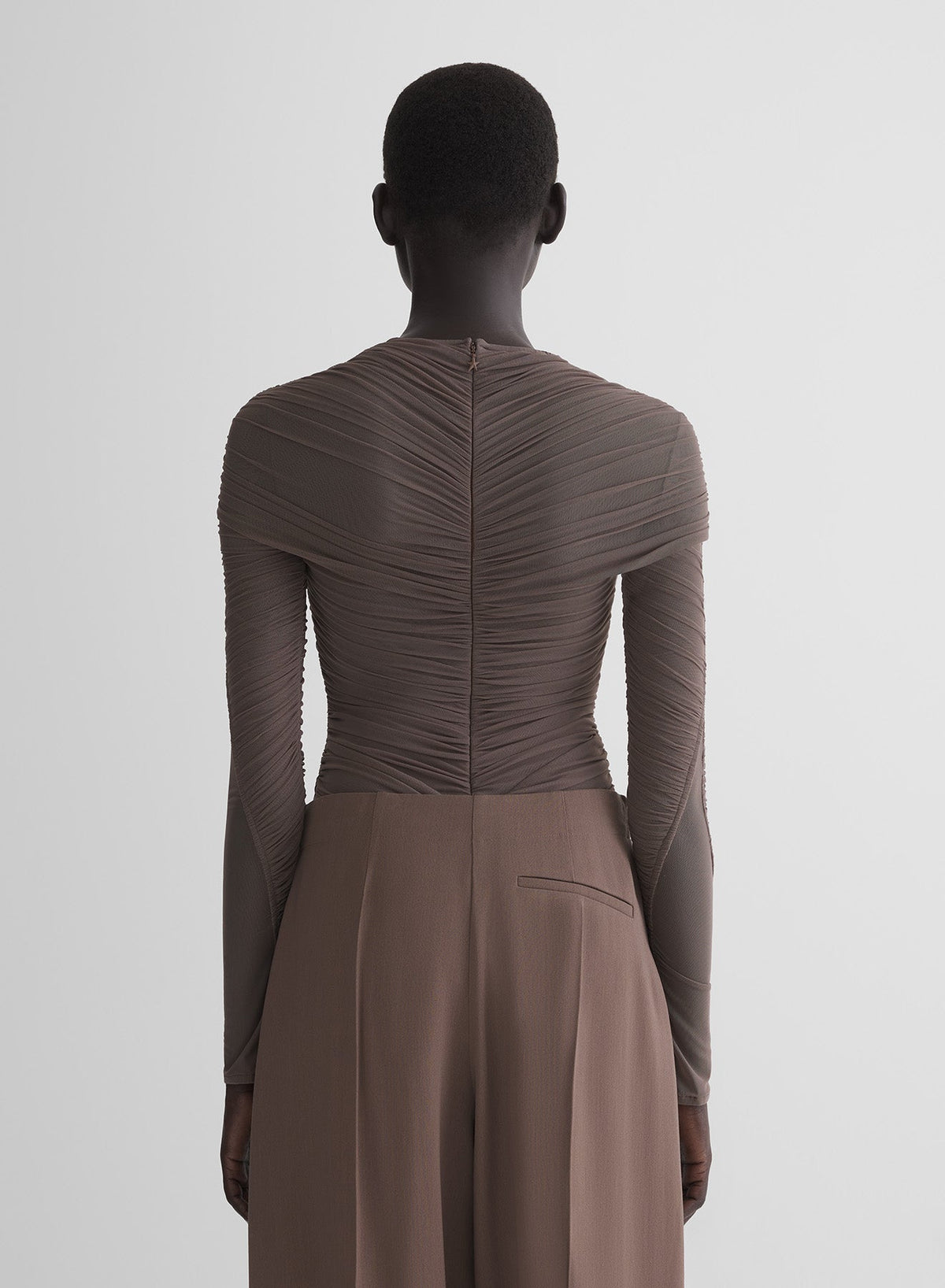 MOCHA // brown mesh bodysuit