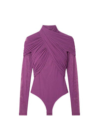 Layered backless bodysuit - Antique Pink