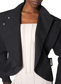 CEMENT // grey boned stretch catsuit