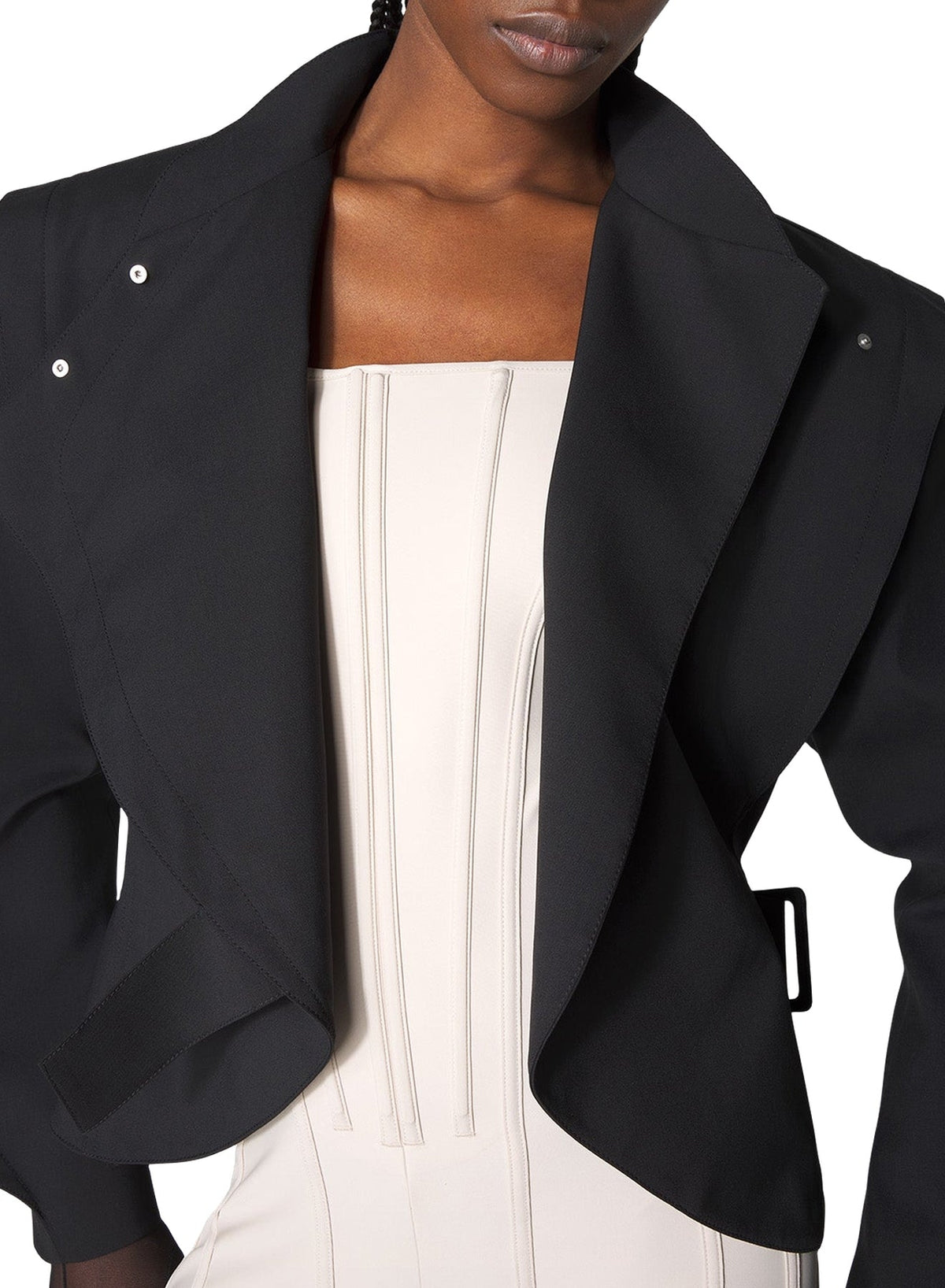 CEMENT // grey boned stretch catsuit