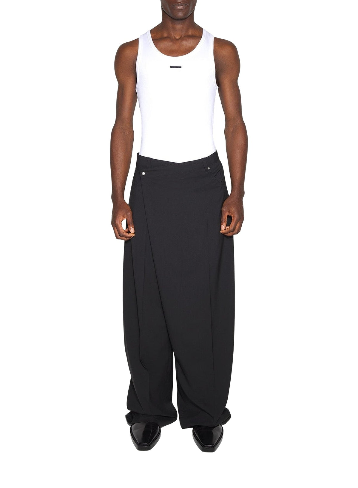SNOW // white logo tank top