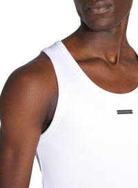 SNOW // white logo tank top