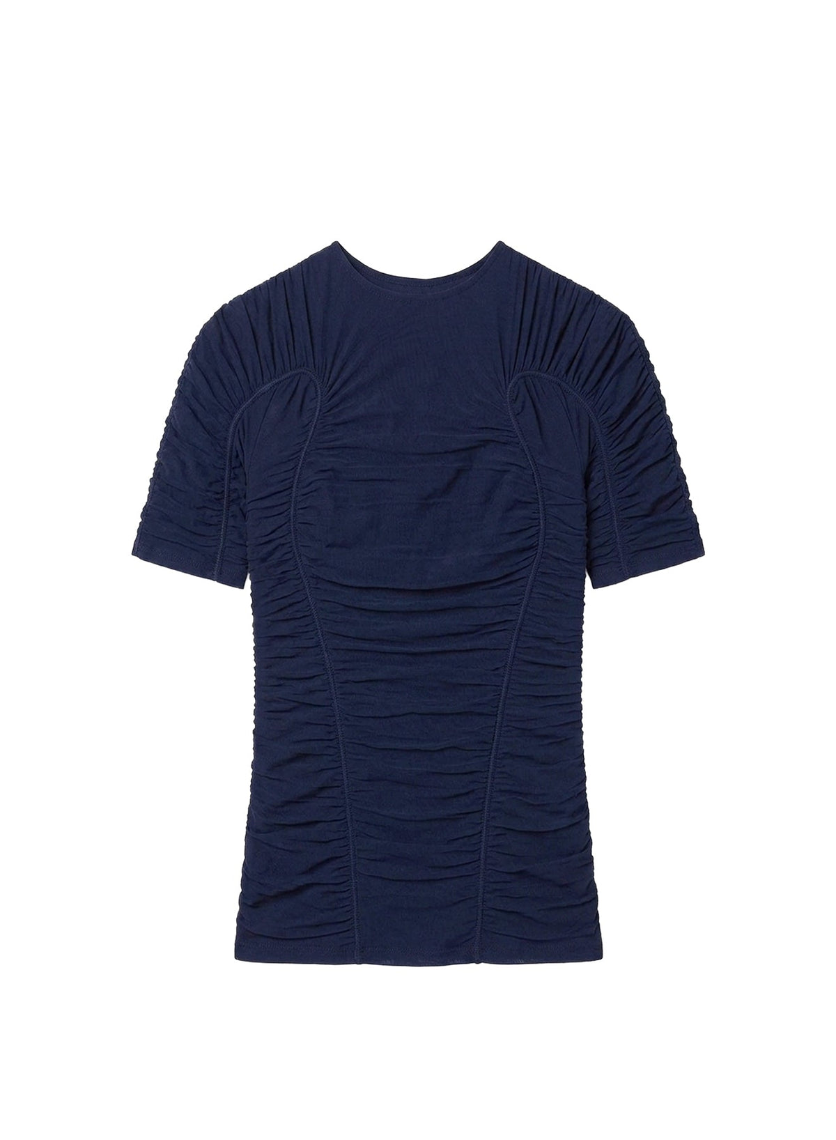 INK // ink blue ruched t-shirt