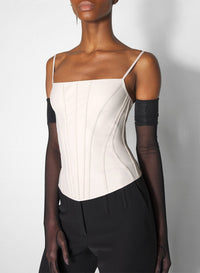 Stretch top with underwires - Cement