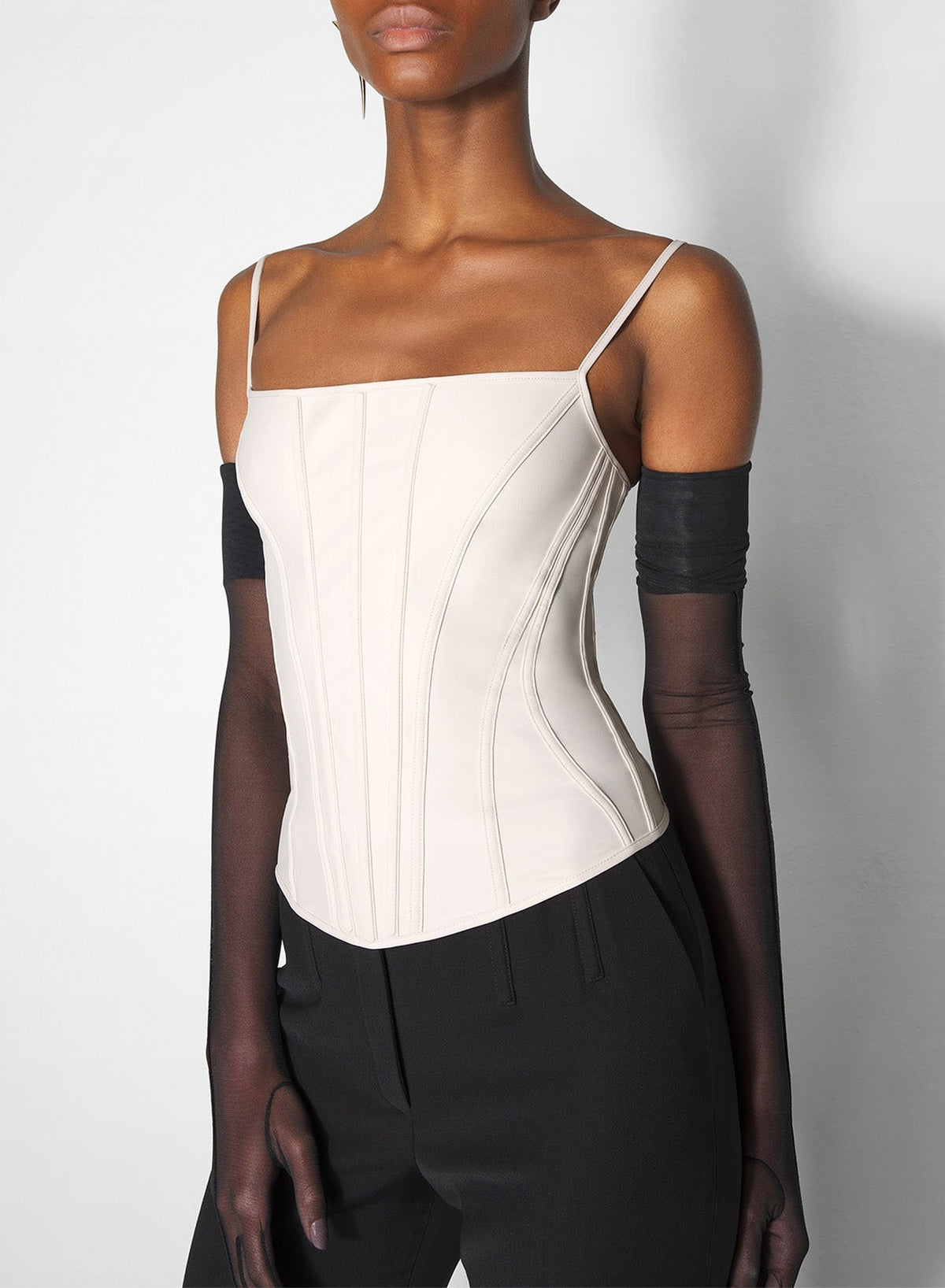 Stretch top with underwires - Cement