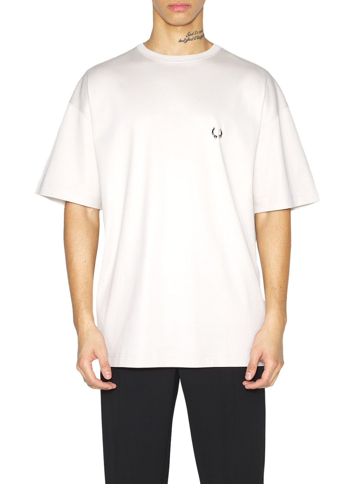 CEMENT // grey pierced t-shirt