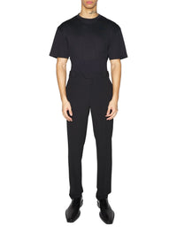 BLACK / BLACK // black boxy corset t-shirt