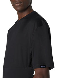 BLACK / BLACK // black boxy corset t-shirt