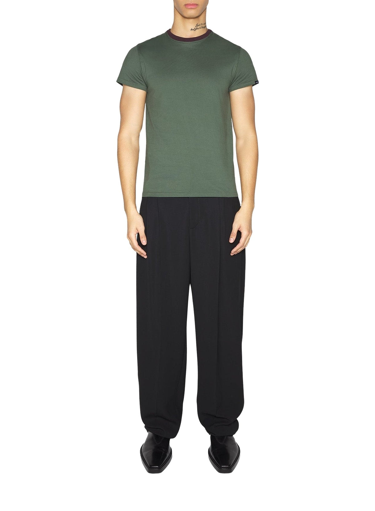 SLATE GREEN / PLUM // green baby t-shirt