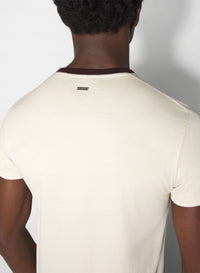 CEMENT / PLUM // grey baby t-shirt
