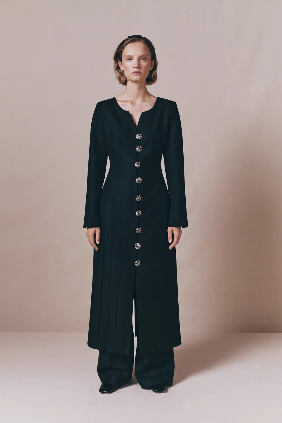 BLACK  // CARMEN STRIPE WOOL
