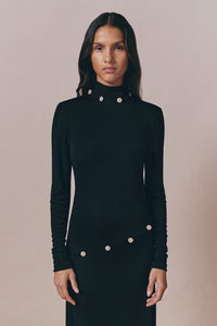 BLACK  // MATTIA SHINY JERSEY