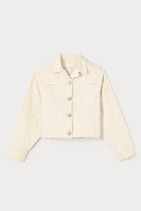 Blouson court Andre à effet fils tirés - Écru