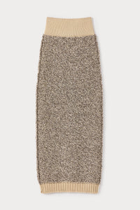 Jupe Lynette à grosse maille en laine - Camel & Taupe