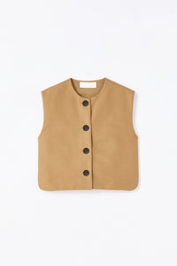 Veston carré Hernan en coton - Camel