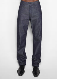 RAW BLUE // straight raw denim jeans