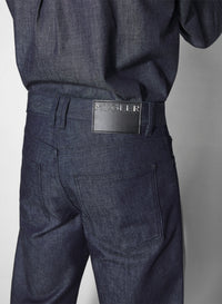 RAW BLUE // straight raw denim jeans