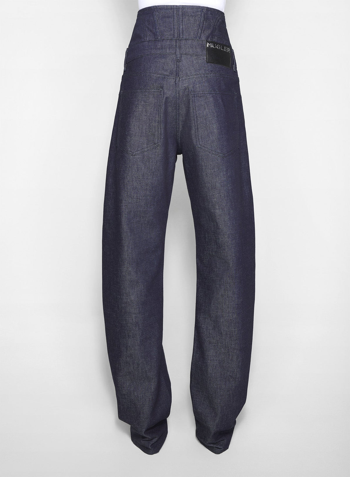 RAW BLUE // raw blue high-waisted corset jeans