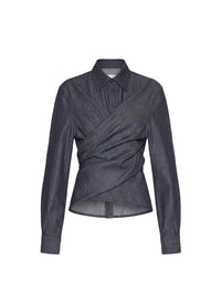 RAW BLUE //  wrapped raw denim chambray shirt