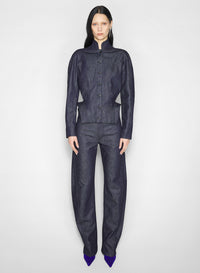 Veste sculpturale en denim brut - Raw Blue