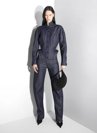 Veste sculpturale en denim brut - Raw Blue