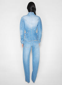 Veste sculpturale en denim - Medium Blue