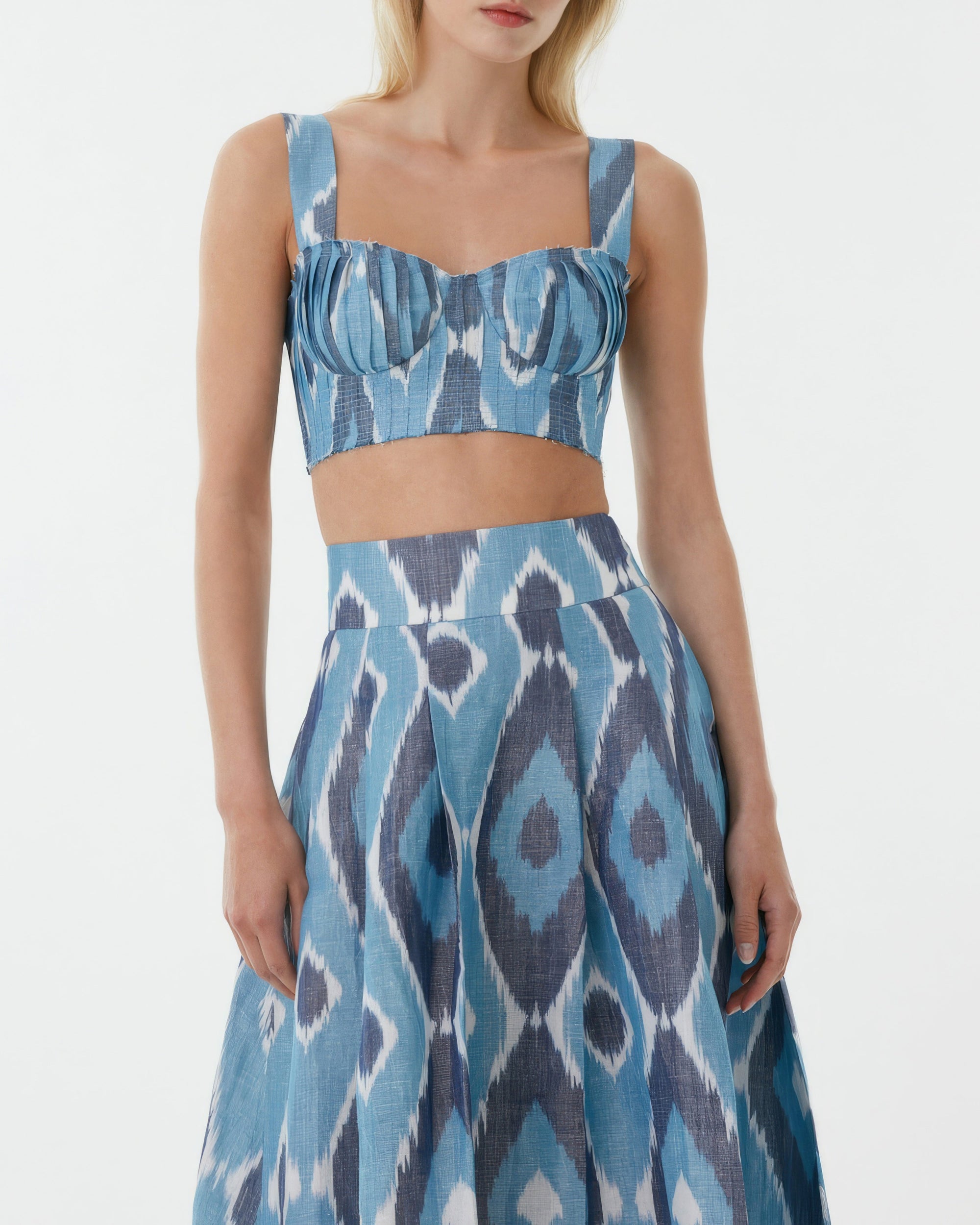 Dalia strappy crop top - Blue