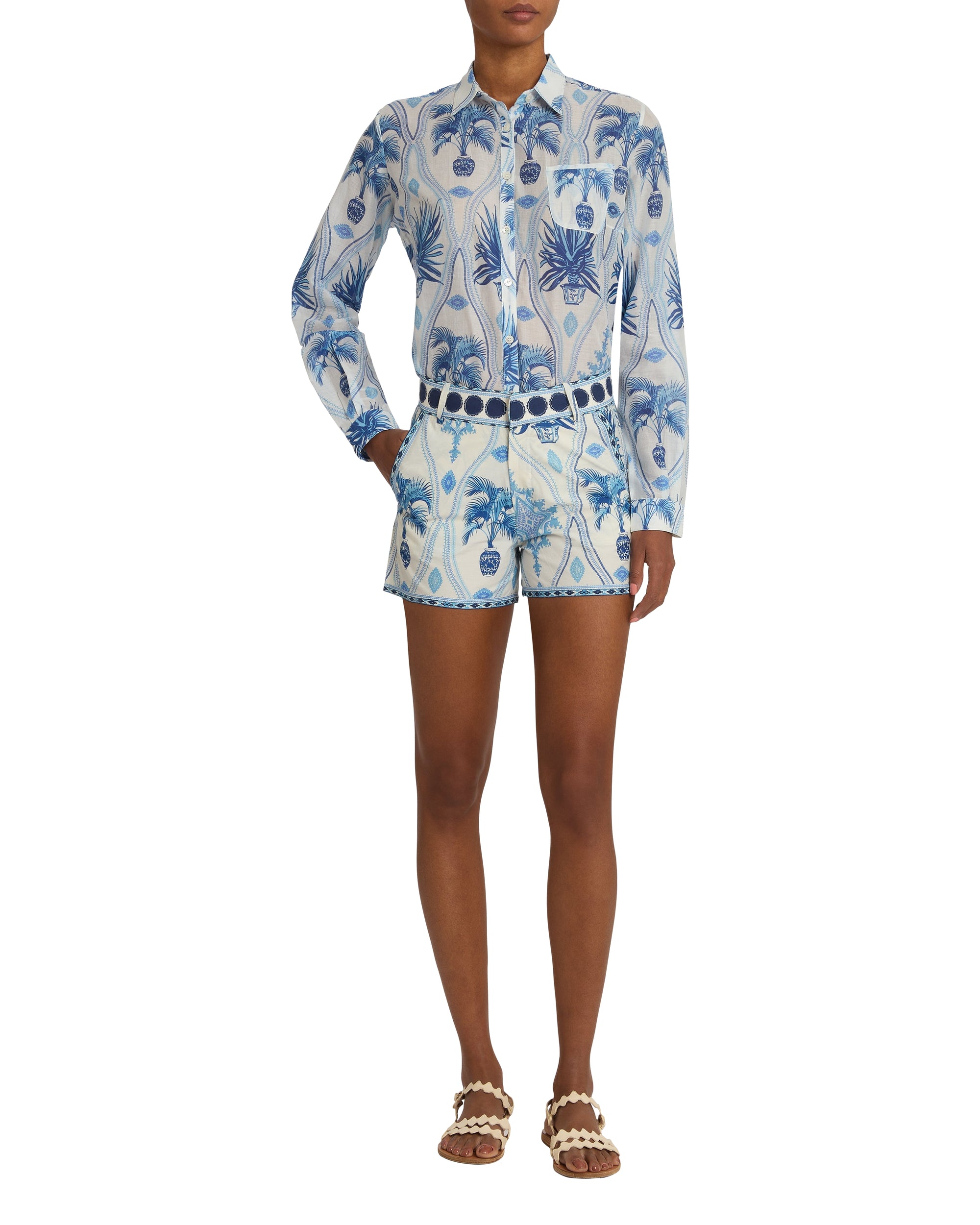 Printed shorts - Blue