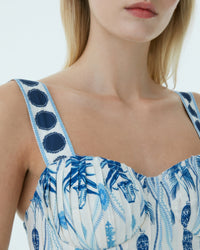 Dalia strappy crop top - Blue