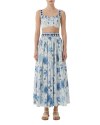 Dalia strappy crop top - Blue