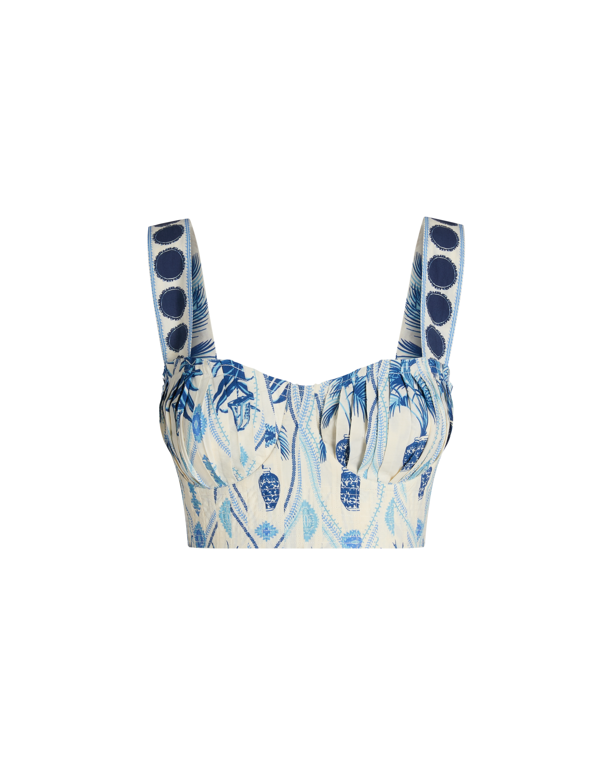 Dalia strappy crop top - Blue
