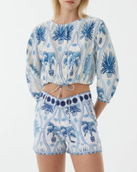 Blouse courte Jinny - Blue