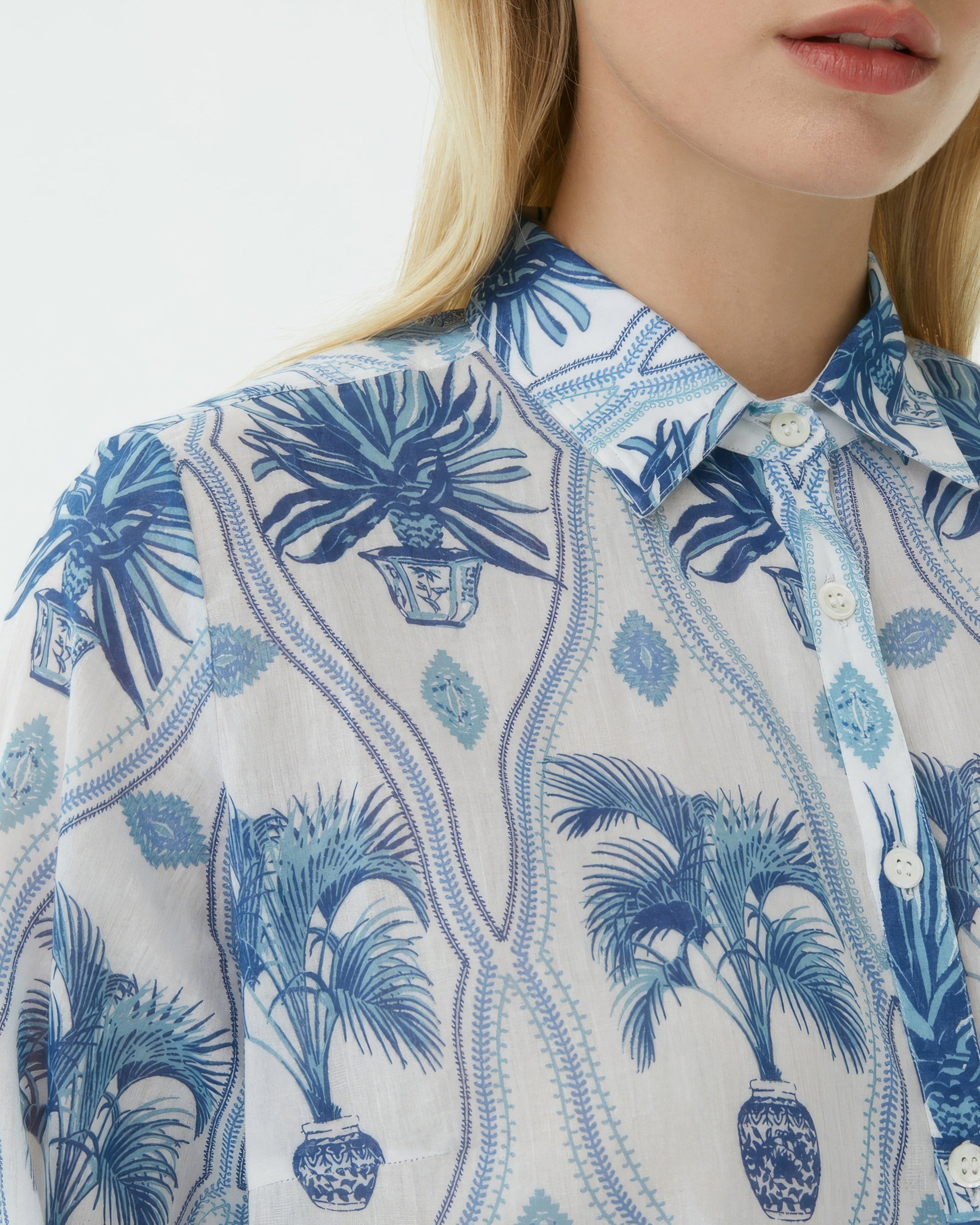 Odetta long sleeve shirt - Blue