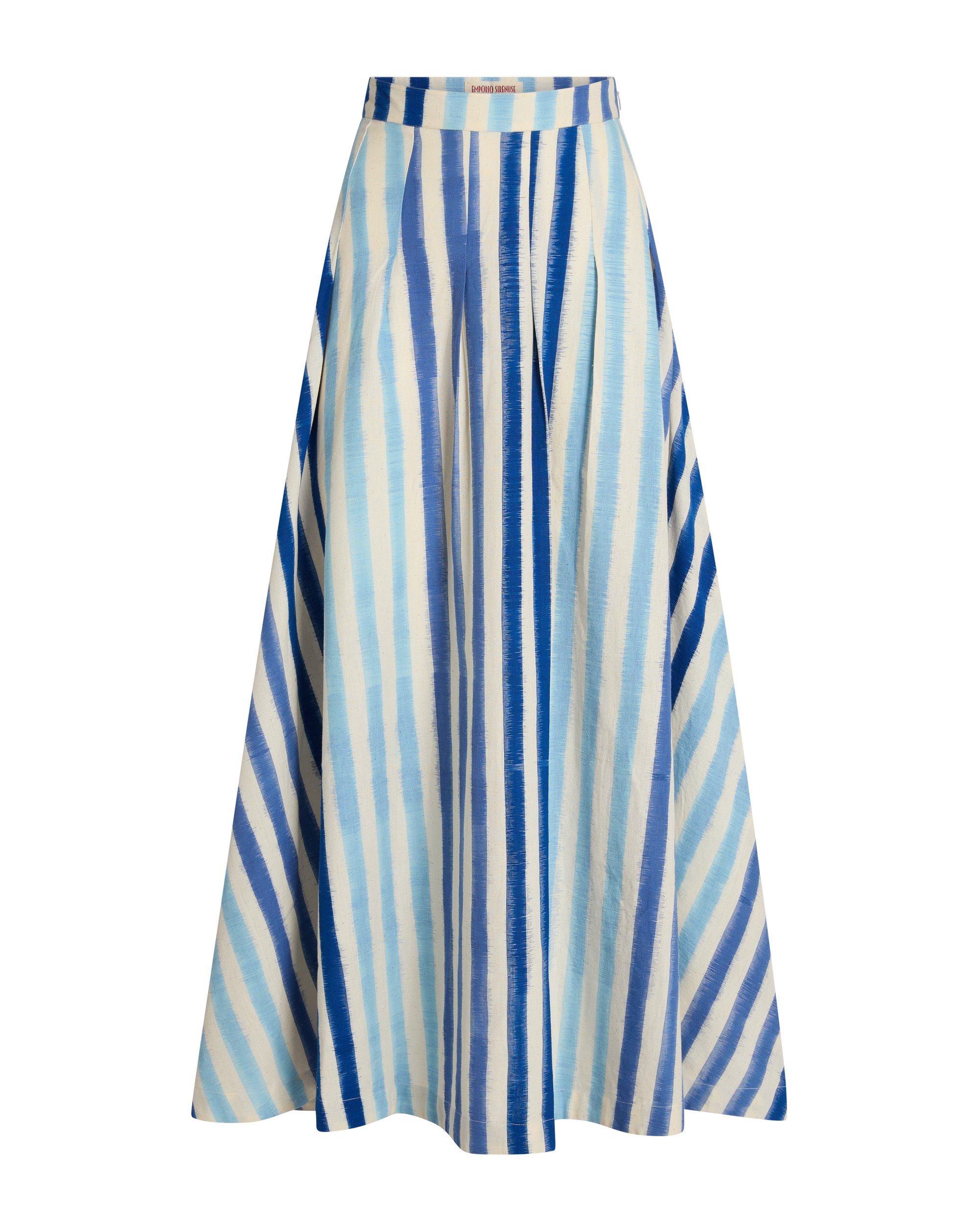 Long skirt in linen - Blue