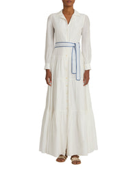 Robe longue à boutons - Milk