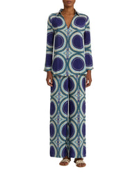 Jia print blouse - Blue